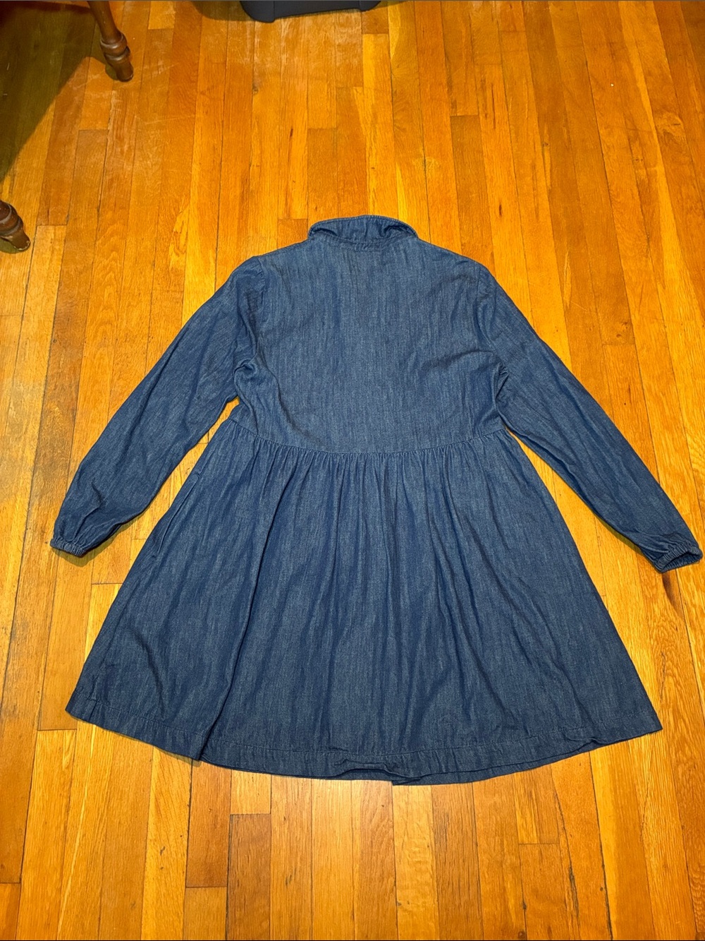 Boden Denim Long Sleeve A-Line Shirt Dress in Dark Wash Blue, Women’s size 10 - Picture 14 of 15